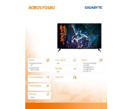 GIGABYTE 48'' AORUS FO48U Czarny - 653504 - zdjęcie 11